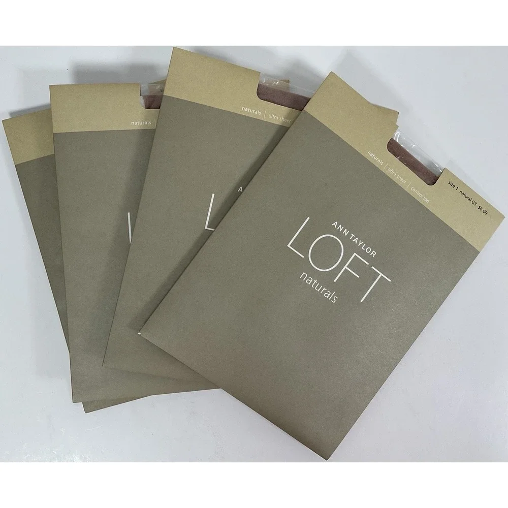 NIP Lot 4 Pairs Ann Taylor LOFT Pantyhose Ultra Sheer Control Top Natural Size 1